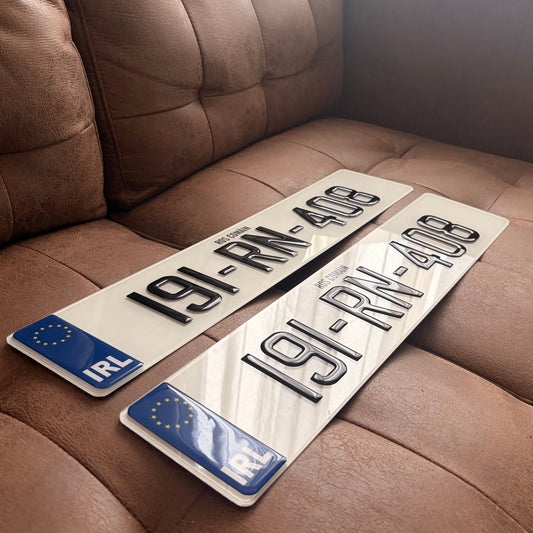 3D Gel Plates with Gel IRL - Number Plates 70mm (x2)
