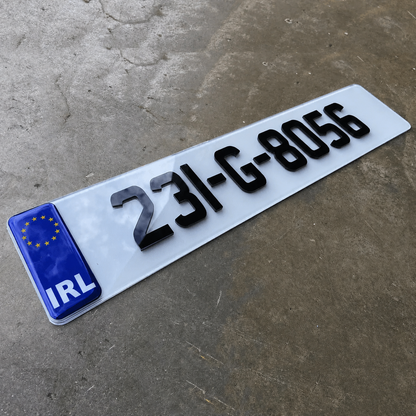 4D Number Plates with Gel IRL  - Number Plates 70mm (x2)