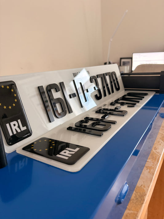 4D Number Plates with Gel IRL  - Number Plates 70mm (x2)