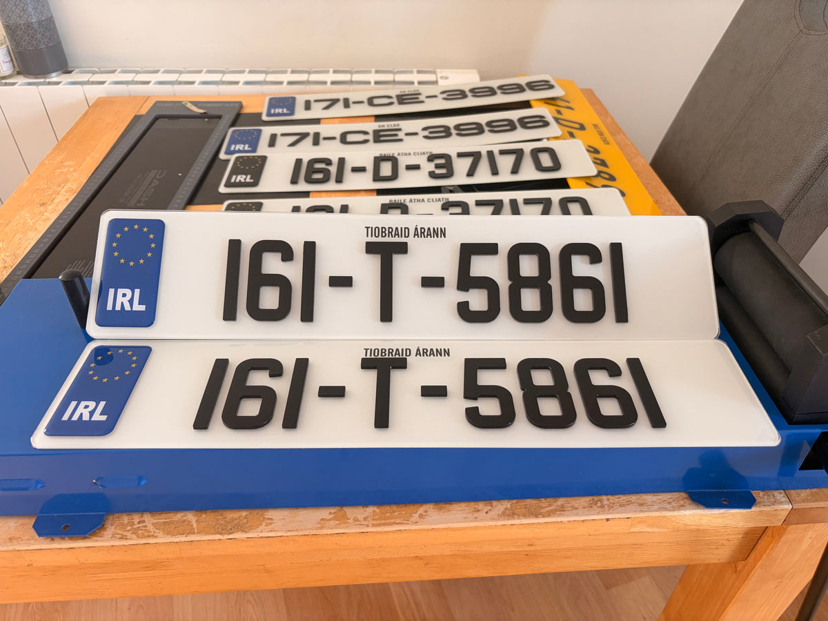 4D Number Plates with Gel IRL  - Number Plates 70mm (x2)