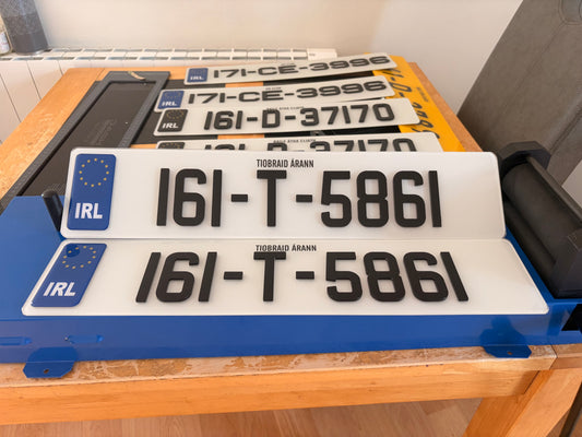 4D Number Plates with Gel IRL  - Number Plates 70mm (x2)