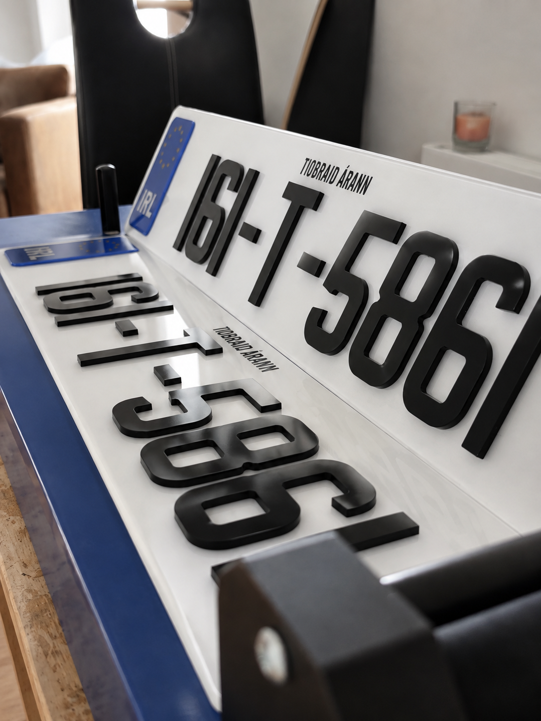 4D Number Plates with Gel IRL  - Number Plates 70mm (x2)
