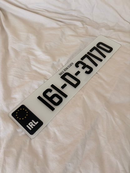 4D Number Plates with Gel IRL  - Number Plates 70mm (x2)