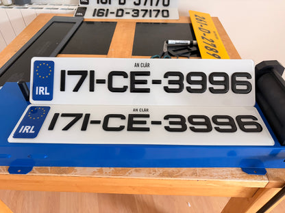 3D Metro Gel Plates with Gel IRL - Number Plates 50mm (x2)