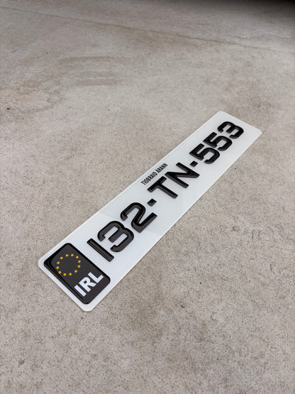 3D Metro Gel Plates with Gel IRL - Number Plates 50mm (x2)