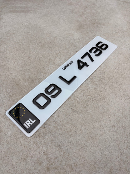 3D Metro Gel Plates with Gel IRL - Number Plates 50mm (x2)