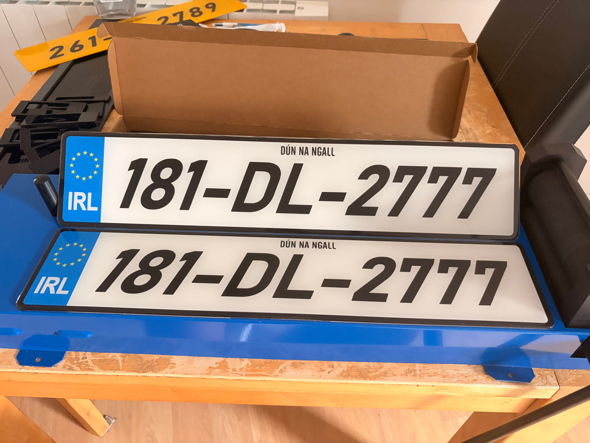 2D Reg Plate Sport Font - Number Plates (x2)
