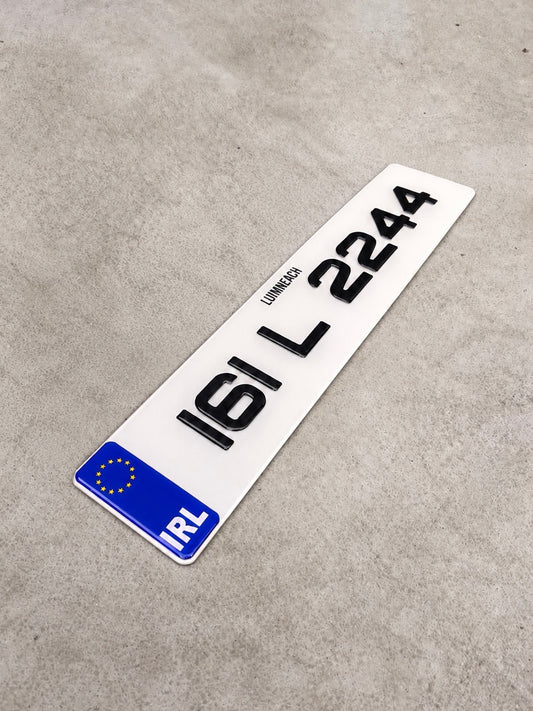 3D Metro Gel Plates with Gel IRL - Number Plates 50mm (x2)