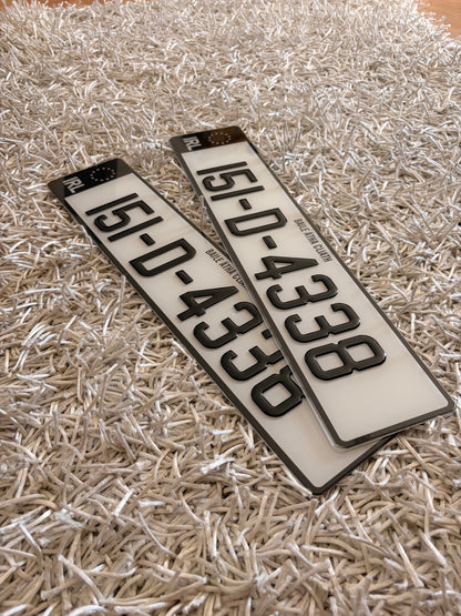 3D Gel Plates 70mm - Number Plates (x2)