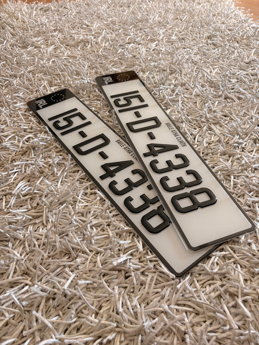 3D Gel Plates 70mm - Number Plates (x2)