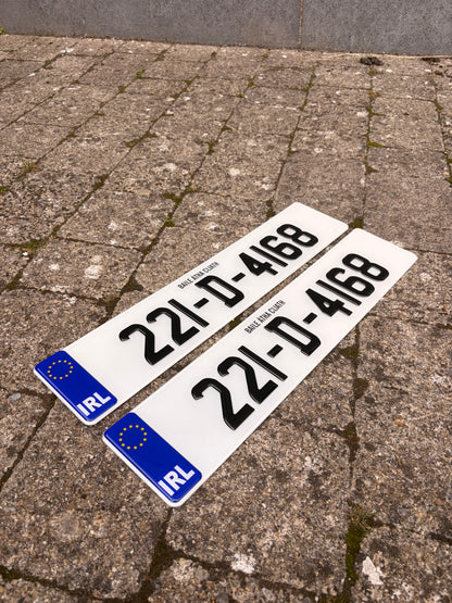 3D Gel Plates with Gel IRL - Number Plates 70mm (x2)